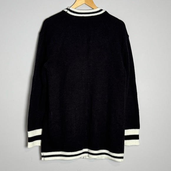 Show Me Your MuMu Lambert Black Varsity Stripe Knit Cardigan - Picture 4 of 7
